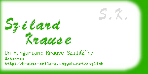 szilard krause business card